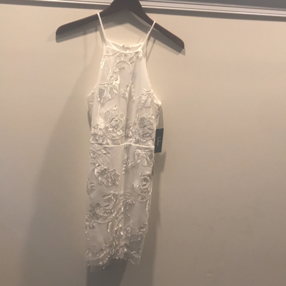 Beautiful dress never worn, has tags, from Lulus.